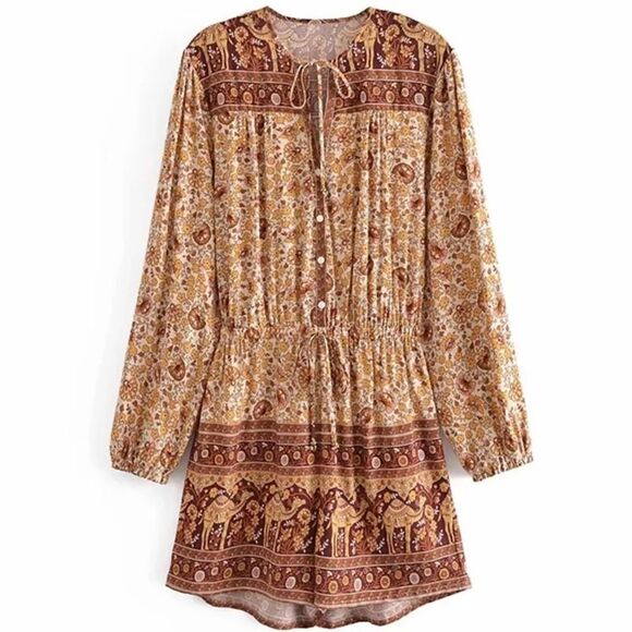 NWT Boho Floral Romper - Picture 2 of 5